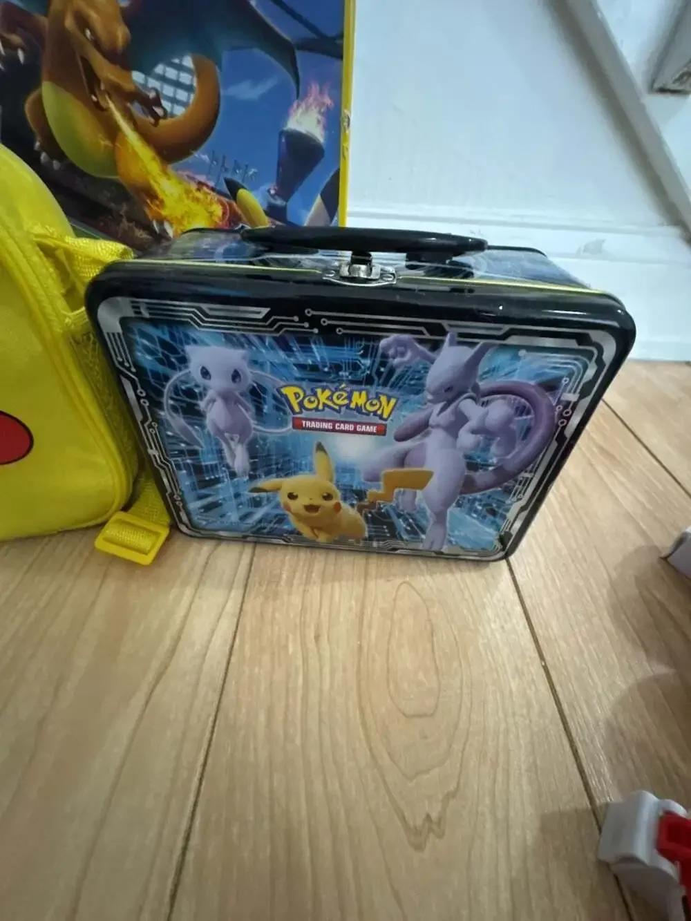 Pokémon BUNDLE Battle Academy Board Game with Pikachu Bag, Tin, and Accessories